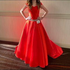 Girls red ball gown. Girls size 12